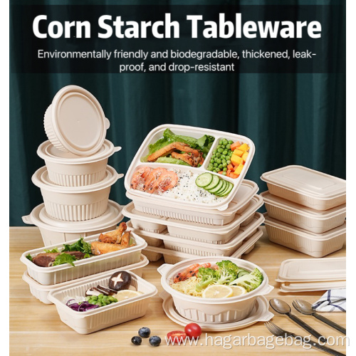 Disposable Biodegradable plastic cornstarch box